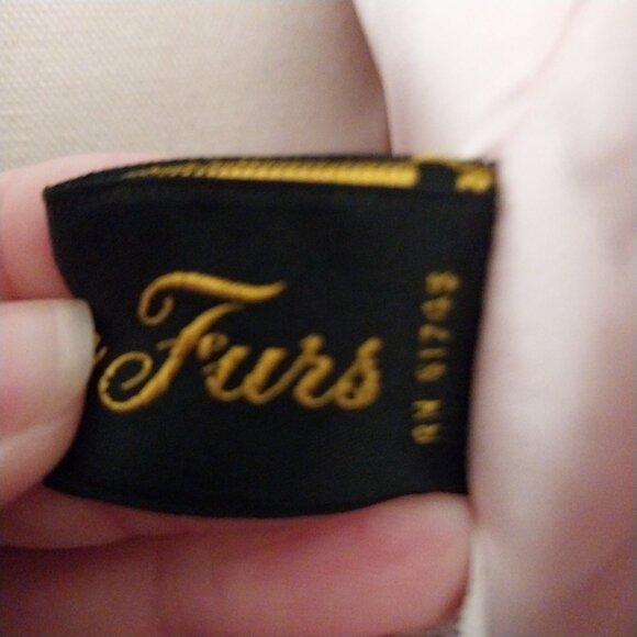 Vintage pink Snowflake Rabbit fur coat dyed - Picture 5 of 16